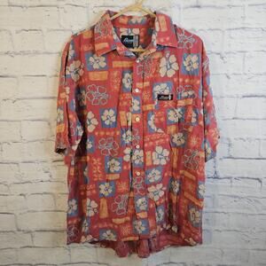 Vintage Boss IG Design Shirt Men Large Hawaiian Tropical Travel Resort Rayon